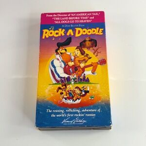 Rock-A-Doodle VHS 1992 HBO Video Don Bluth Cult Animated Musical Movie 90701